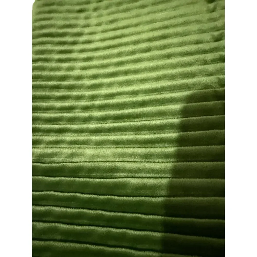 Lillian August Home Ribbed Velvet 15x22 Two Pillow Covers Set| Olive Green